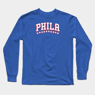 Sixers - Phila (Red and White) Long Sleeve T-Shirt